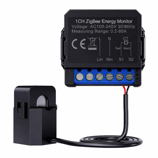 Avatto ZWPM16-1 ZigBee Smart Energiezähler Bidirektional Stromwandler Klemme 80A